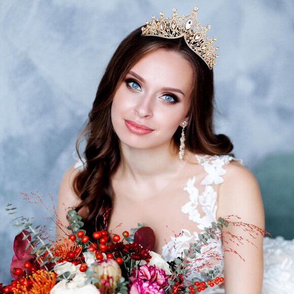 Women Crystal Princess Tiaras Rhinestone Queen Crowns Wedding Bridal
